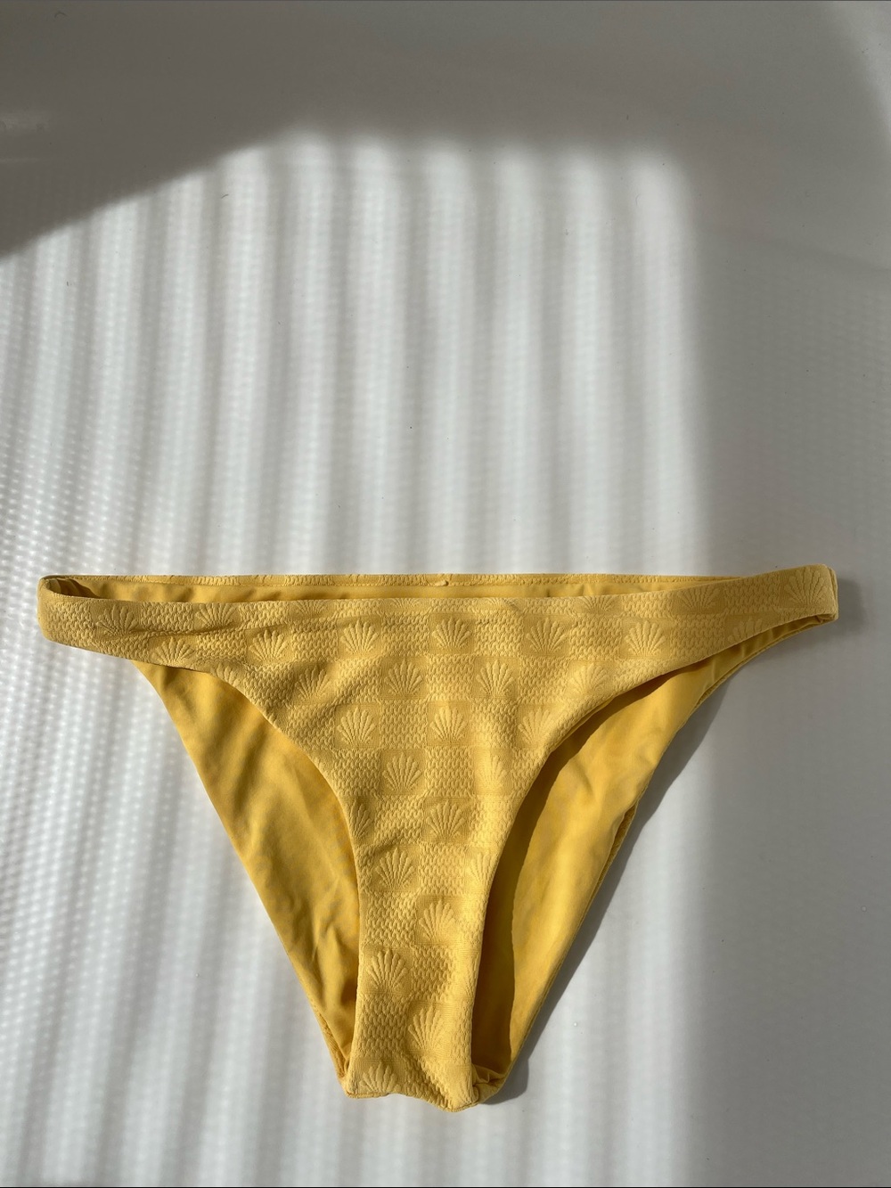 l*space Yellow Textured Bikini Bottom